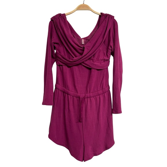 New Free People Movement Love Spell One Piece Long Sleeve Short Romper - Picture 2 of 7